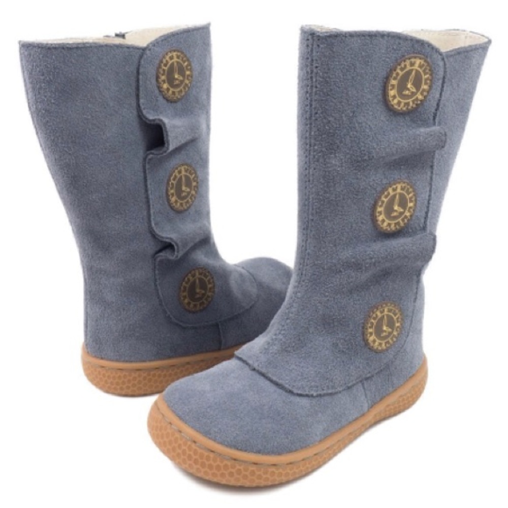 Livie & Luca Tiempo Slate Blue Suede Boots ~ 12